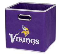 Franklin Sports Minnesota Vikings NFL - Contenedor Plegable + Cesta de Almacenamiento, decoración de Oficina, Dormitorio y Sala de Estar, 11 x 11 Pulgadas