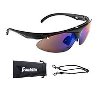 Franklin Sports MLB - Gafas de sol de béisbol y sóftbol para niños y adultos - Gafas de sol deportivas ligeras para protección UV, color negro