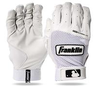 Franklin Sports MLB - Guantes de bateo Classic XT para hombres adultos + guantes de bateo juveniles, guantes de béisbol y sóftbol, color blanco, talla M adulta