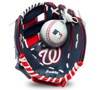Franklin Sports MLB Juvenil Teeball Glove and Ball Set - Glove y pelota de bisbol y teeball para nios de Washington Washington - Glove Perfect Firs