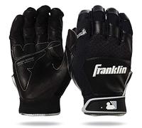 Franklin Sports MLB Shok-Sorb X Béisbol Batting Guantes, Shok-Sorb X Batting Gloves - Negro/Negro - Adulto XL, Negro/Negro, Adulto XL