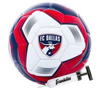 Franklin Sports MLS FC Dallas - Balón de fútbol Oficial (Talla 5, Funda Suave, Resistente a la abrasión, tamaño Oficial y Peso), Incluye Bomba de Aire