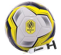 Franklin Sports MLS Nashville FC - Balón de fútbol (tamaño Oficial 5, Funda Suave, Resistente a la abrasión, tamaño y Peso Oficiales, Incluye Bomba de Aire)