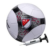 Franklin Sports MLS Pro Vent Balón de fútbol Tamaño Oficial - Cobertura Flexible - Tamaño y Peso Oficiales - Bomba de Aire incluida, Color Azul