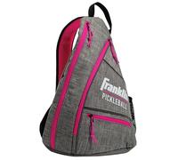 Franklin Sports x Elite Performance Sling Bag US Open (Gris/Rosa) Bolsa Oficial Campeonato de Pickleball Abierto de Estados Unidos - Ajustable, Unisex Adulto, Equipaje de Mano, 50,8 cm
