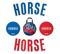 Franklin Sports NBA Horse Play - Juego de baloncesto para niños, kit de tiro de baloncesto para 2 jugadores para niños, letras H.O.R.S.E. + marcadores de tiro, hoja de juego + bolsa de transporte