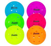 Franklin Sports Neon X-40 - Pelotas de Pickleball para Exteriores, Oficiales de Estados Unidos (USAPA) y del US Open, tamaño reglamentario, neón vitela, Paquete de 6