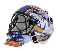 Franklin Sports New York Islanders NHL Team Logo Mini Hockey Goalie Mask with Case - Collectible Goalie Mask with Official NHL Logos and Colors