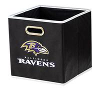 Franklin Sports NFL Baltimore Ravens - Contenedor de Almacenamiento Plegable de la NFL, contenedor de Almacenamiento Plegable para contenedores de Tela, Cubos de Almacenamiento de Equipos de la NFL,