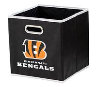 Franklin Sports NFL Team - Cubitos de Almacenamiento de Tela - Hecho para Adaptarse a los organizadores de Papelera de Almacenamiento (11 x 10,5 x 10,5 cm), NFL, Color Negro, tamaño Talla única