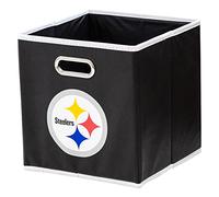 Franklin Sports NFL Team - Cubitos de Almacenamiento de Tela - Hecho para Adaptarse a los organizadores de Papelera de Almacenamiento (11 x 10,5 x 10,5 cm), NFL, Color Negro, tamaño Talla única