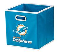 Franklin Sports NFL Team - Cubitos de Almacenamiento de Tela - Hecho para Adaptarse a los organizadores de Papelera de Almacenamiento (11 x 10,5 x 10,5 cm), NFL, Color Agua, tamaño Talla única