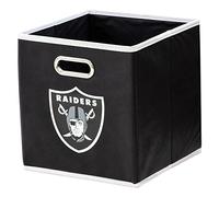 Franklin Sports NFL Team - Cubitos de Almacenamiento de Tela - Hecho para Adaptarse a los organizadores de Papelera de Almacenamiento (11 x 10,5 x 10,5 cm), NFL, Color Negro, tamaño Talla única