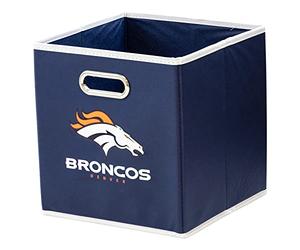 Franklin Sports NFL Team - Cubitos de Almacenamiento de Tela - Hecho para Adaptarse a los organizadores de Papelera de Almacenamiento (11 x 10,5 x 10,5 cm), NFL, Color Azul, tamaño Talla única