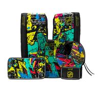 Franklin Sports NHL Kids Street Hockey Ports Set - Juvenil Street Hockey Gear - Junior Blocker Glove + Pads - COMP100 Equipo para nios ajustables -