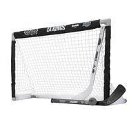 Franklin Sports NHL La Kings Mini Hockey Set - Bola de gol de hockey de rodilla interior para nios + 2 mini combo de hockey de hockey - Juvenil NHL