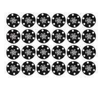 Franklin Sports NHL Street - Discos de Hockey sobre Ruedas, (24) Pro Commander al Aire Libre con Rodillos para práctica y Entrenamiento, Color Negro