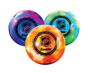 Franklin Sports NHL Street Hockey Pelotas - No Bounce Street + Pelotas de Hockey sobre Ruedas - Tamaño Oficial - Paquete de 3 - Colores Surtidos
