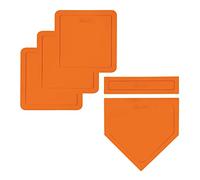 Franklin Sports Orange Throw Down Rubber Set Juego de Base, Placa para el hogar y lanzadores de Goma-Béisbol portátil, sóftbol + Bases de Kickball, Unisex, Naranja, Talla única