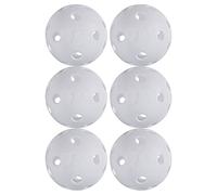 Franklin Sports Pelotas de béisbol de plástico - Indestruct-A-Ball Pelotas de plástico para práctica de bateo - Pelotas de Entrenamiento de plástico - Tamaño Oficial de la MLB - Blanco - Paquete de 6