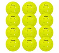 Franklin Sports Pelotas de Pickleball X-40 para Exteriores, aprobadas por Estados Unidos (USAPA), Paquete de 12 Unidades, Color Amarillo óptico, Bola Abierta de EE. UU