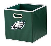 Franklin Sports Philadelphia Eagles NFL - Contenedor de almacenamiento plegable + cesta - Oficina de la NFL, dormitorio + sala de estar, contenedor de almacenamiento plegable para fanáticos del fútbol