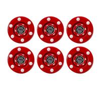 Franklin Sports Pro Commander-Discos de Hockey sobre Ruedas Callejero, Unisex-Teen, Rojo, 6 Pucks