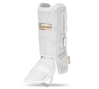 Franklin Sports Protector de pierna de béisbol + sóftbol - Espinillera juvenil de la serie PRT + protector de pie para bateo - Protector de pierna + tobillo con placa para los dedos - Mano derecha +
