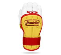 Franklin Sports PRT LG Series - Protector de mano y muñeca de béisbol para adultos + protector de muñeca para bateo - Escudo protector - Bateadores diestros y zurdos - Amarillo + rojo - Talla única -