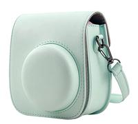 Frankmate Funda compacta de Piel sintética para cámara instantánea Fujifilm Instax Mini 11/9/8/8+, Verde Claro, Funda Instax
