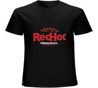 Franks Red Hot Sauce Logo Cool Food Brand Men's T Shirt Unisex tee Black S