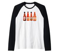 Frank's RedHot Bottles of Hot Sauce Funny Camiseta Manga Raglan