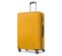 Franky Dallas 3.0 - Carro rígido con 4 ruedas, amarillo, Koffer L 75 cm, Maleta con ruedas dobles y cerradura TSA