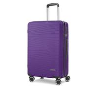 Franky Dallas 3.0 - Carro rígido con 4 ruedas, morado, Koffer M 65 cm erweiterbar, Maleta con ruedas dobles y cerradura TSA