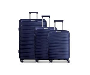 Franky London Parent, azul oscuro, Kofferset + (3-teilig), Equipaje duro