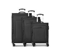 Franky Melbourne 3.0 4 ruedas Juego de maletas 3 piezas, Negro , Kofferset (S, M+, L) (3-teilig), Juego de maletas