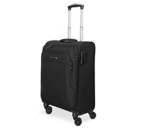 Franky Melbourne 3.0 Serie 3.0 - Maleta de cabina pequeña (40 x 20 x 55 cm, material de poliéster flexible de alta calidad, ruedas dobles y mango telescópico), Negro , Koffer S (55 cm), Equipaje