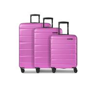 Franky Munich 4.0 4 ruedas Juego de maletas 3 piezas Con asa expansible rosa