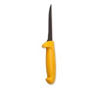 FranquiHOgar Cuchillo Deshuesador CRC Steel ßPro 13 cm Acero Inoxidable de Alto Rendimiento - Mango Ergonómico PP - Ideal para Carniceros y Chefs, Amarillo, Acero Inoxidable