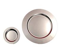 FranquiHOgar - Set 12 Piezas para Mesa, 6 Bajoplatos y 6 Paneras, Acero Inoxidable, Ligeros y Duraderos, Fácil de Lavar, Estilo Moderno - Plata, 6PANERAS+6BAJOPLATOS, Acero Inoxidable