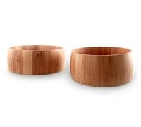 FranquiHOgar Set de 2 cuencos de bambú (15 y 19 cm) - madera ecológica