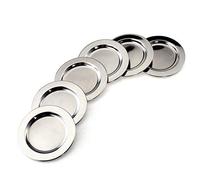 FranquiHOgar | Set de 6 paneras individuales redondas de acero inoxidable diámetro 14,5 cm | Modelo Avignon | Elegancia en tu mesa | Menaje