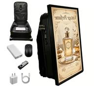 FRANREADER Digital Signage kiosko Mochila LED 21,5", Pantalla 600 nits, bateria 30000mAh 6h, IP65, Android 14 Split, para Eventos comerciales y Marketing