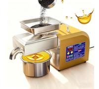 FRANREADER Prensa De Aceite Eléctrica Comercial, Control De Temperatura De Aceite Frío/Caliente, Extractor De Aceite De Acero Inoxidable De Alta Potencia para Aguacate, Coco, Lino, Cacahuete