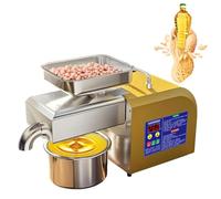 FRANREADER Prensa de Aceite en a ro Inoxidable para Hogar, Frío y Caliente Máquina de Prensa de Aceite,máquina de extracción de Aceite para prensar maní, Semillas de sésamo,Colza