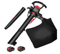 FRANREADER Soplador Aspirador de Hojas 40V, 340 km/h, Triturador, Bolsa 40L