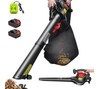 FRANREADER Soplador Aspirador Triturador 40V, 2 Baterías, Bolsa de 40 L