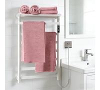 FRANREADER Warm Towel/Toallero eléctrico Blanco con Estante / 50 * 80 cm/para Pared, Temporizador, Pantalla LCD, bajo Consumo,para baños, gimnasios y Salones de Belleza Grey-Rightroute