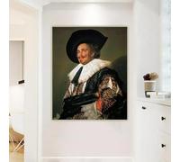 Frans Hals "The Laughing Cavalier" Lienzo Pinturas al óleo Obra de Arte Decorativa Decoración de la Pared Decoración de la Sala de Estar del hogar 60x90 cm Sin Marco