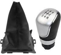 Fransande Universal Pomo Cambio de Marcha Para para Fiesta 2008-2012 perilla palanca cambios funda 5/6 velocidades para maletero Perilla palanca cambios Manual (Color : 5 Speed Silver+)